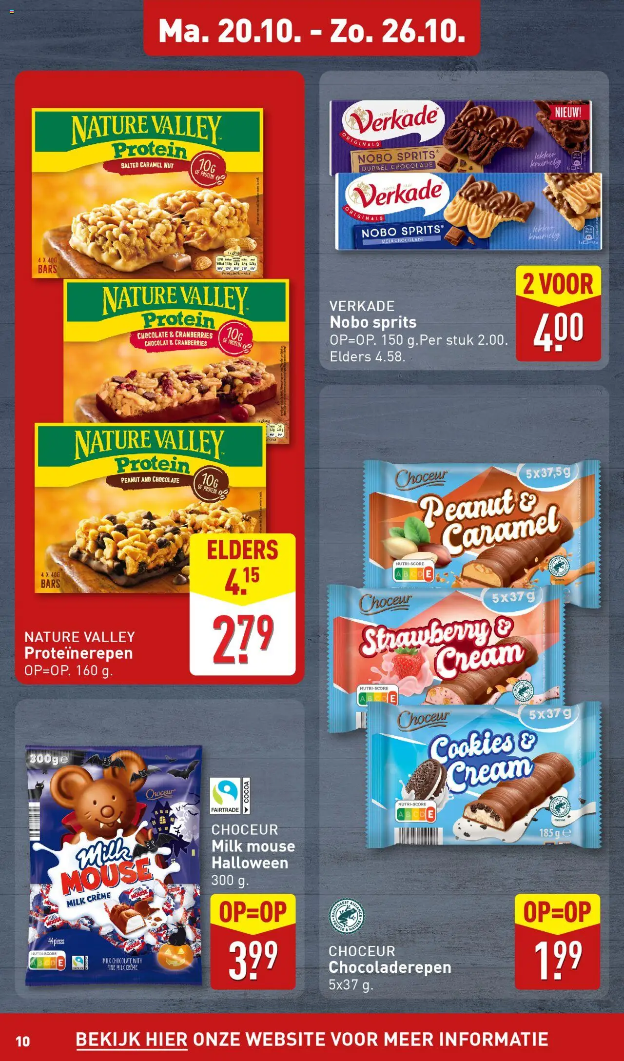 {H1} | Pagina: 10 | Producten: Melk, Chocolade, Nice, Crème