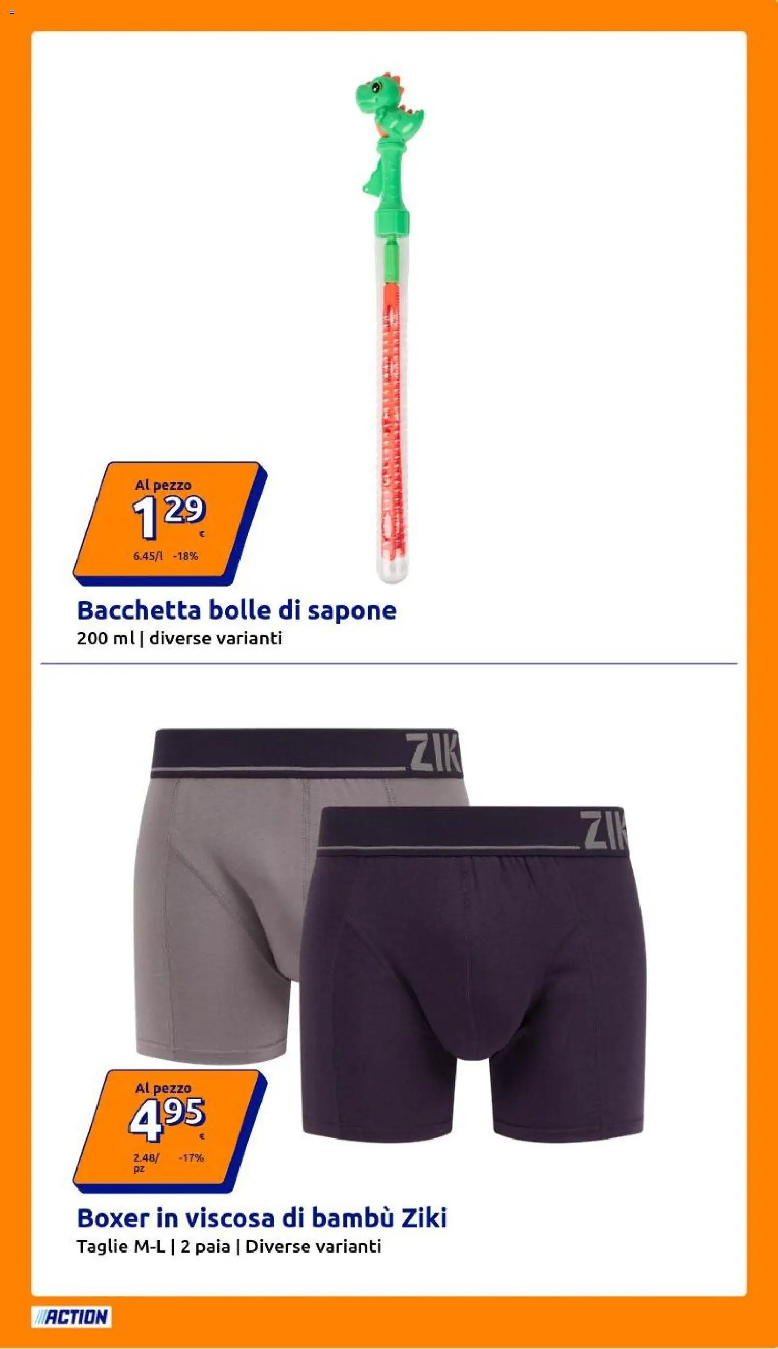Volantino Action del 01.04.2026 | Pagina: 19 | Prodotti: Sapone, Boxer
