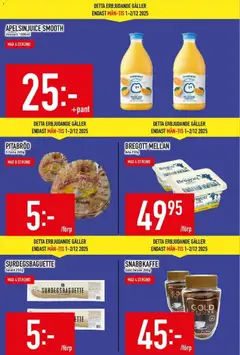 Matdax - erbjudanden - Förhandsvisning av reklamblad från butik Matdax aktuell från 01.12.2025 | Sida: 2 | Produkter: Galler, Bregott, Pitabröd, Apelsin