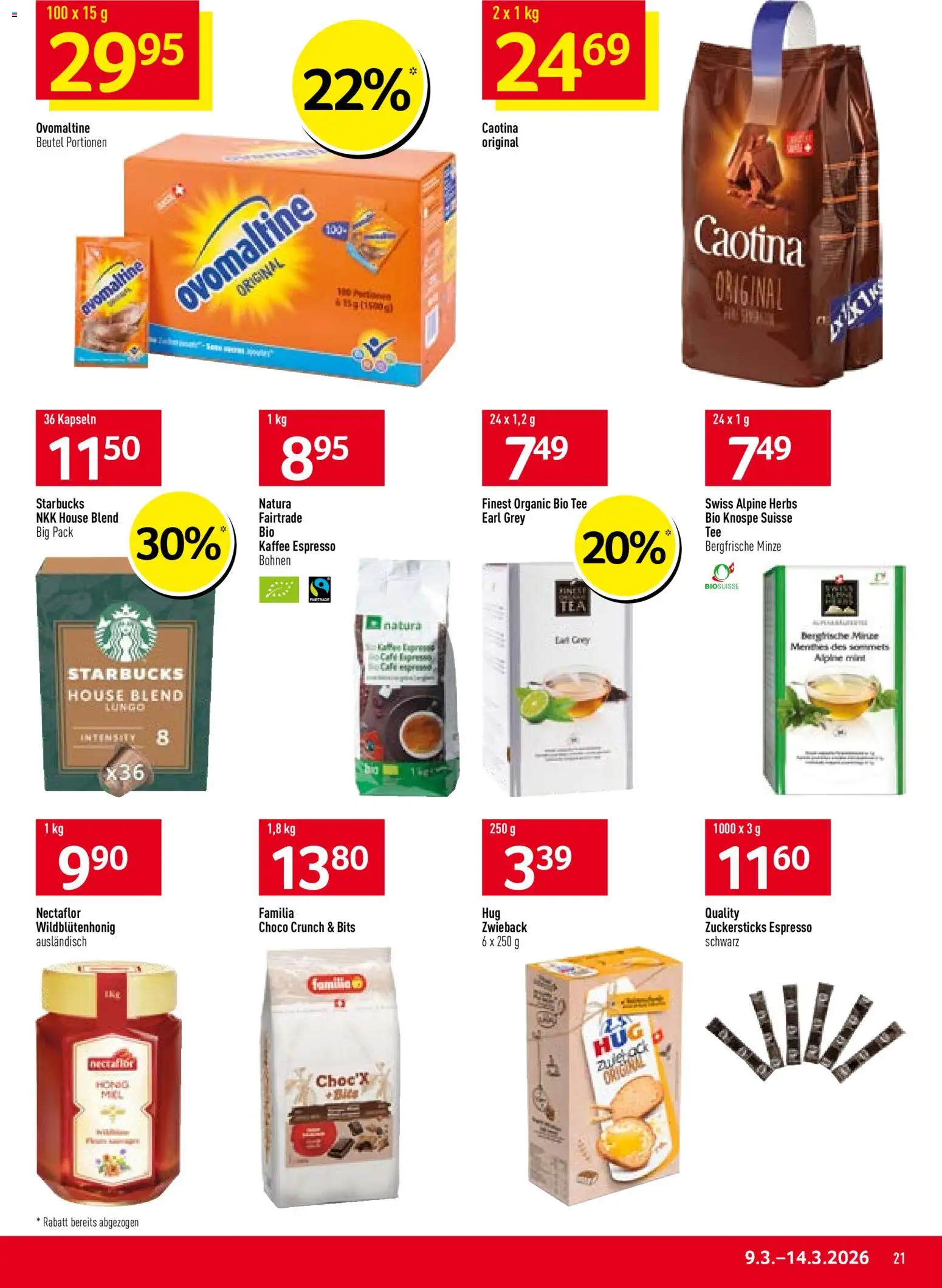 Prodega aktionen – gültig ab 09.03.2026 | Seite: 21 | Produkte: Kaffee, Tee