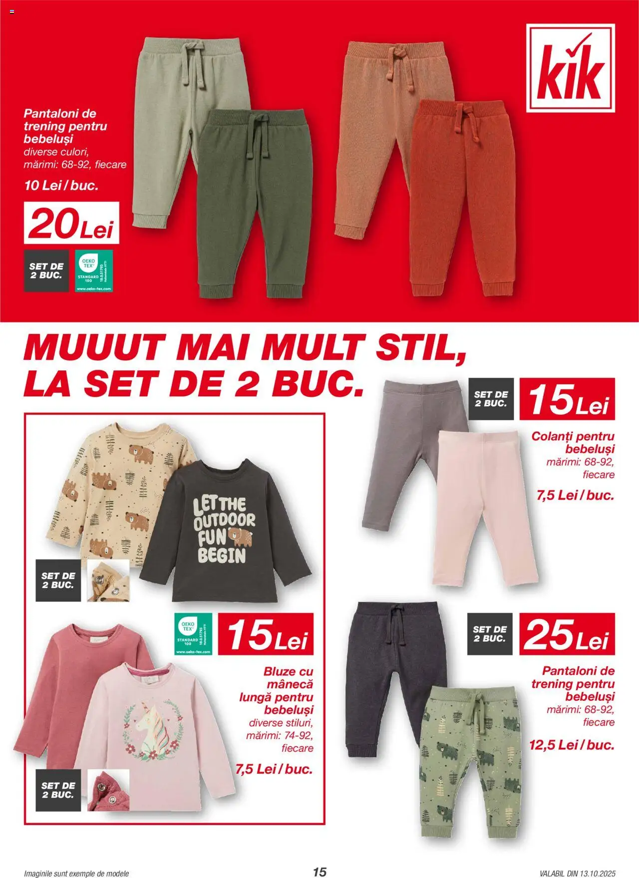 Noul catalog Kik – valabil de la 13.10.2025 | Pagină: 15 | Produse: Trening, Pantaloni, Colanți