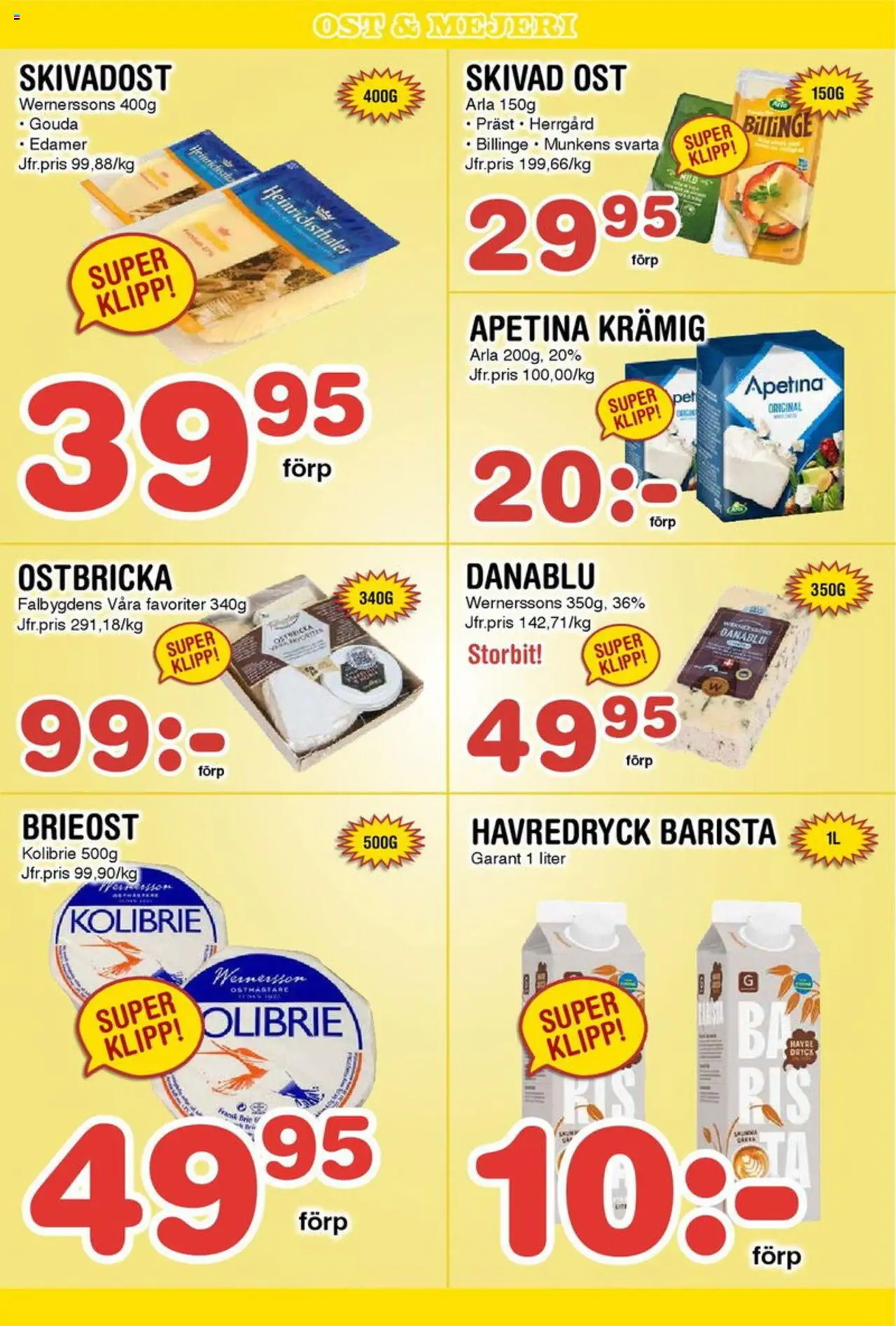 Nya Pulsen reklamblad aktuell från 04.08.2025 | Sida: 7 | Produkter: Brieost, Havredryck, Ost