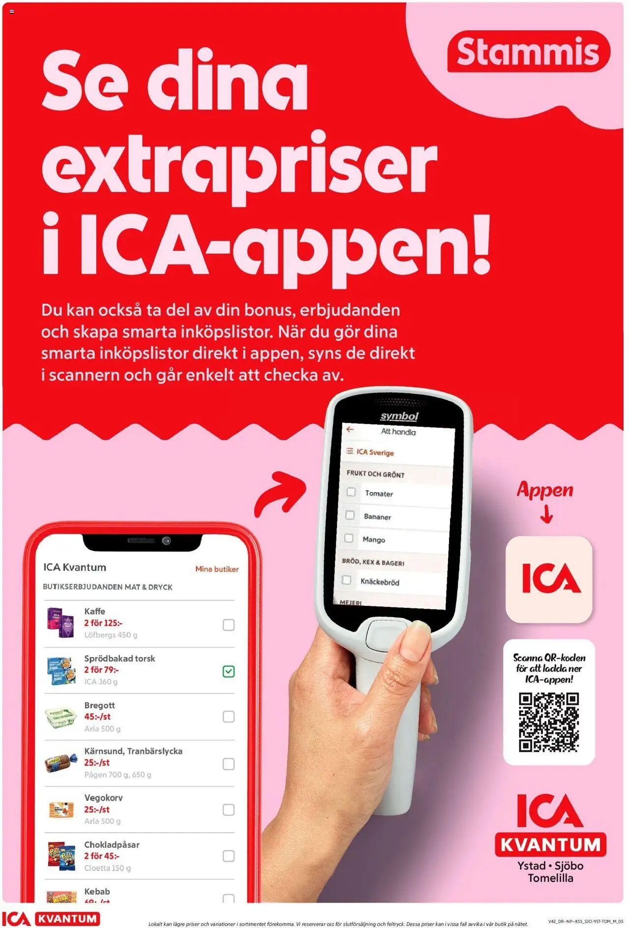 ICA Kvantum reklamblad aktuell från 13.10.2025 | Sida: 10 | Produkter: Kaffe, Tomater, Bananer, Mango