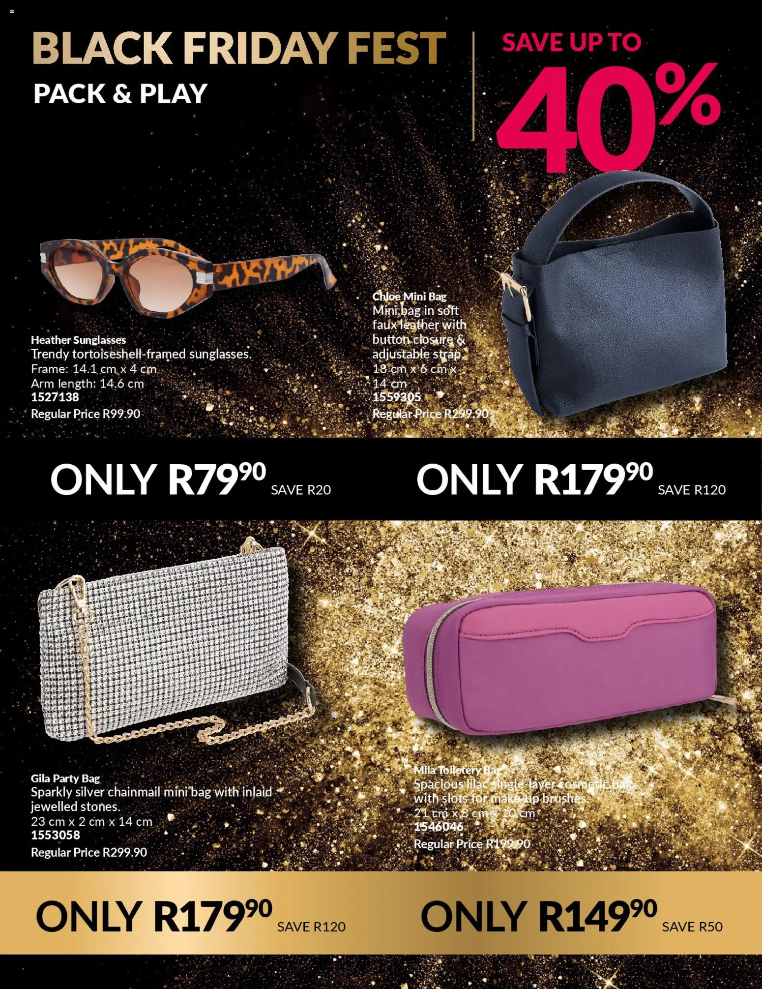 New Avon catalogue – valid from 25.11.2025 | Page: 46 | Products: Bag, Sunglasses, Frame