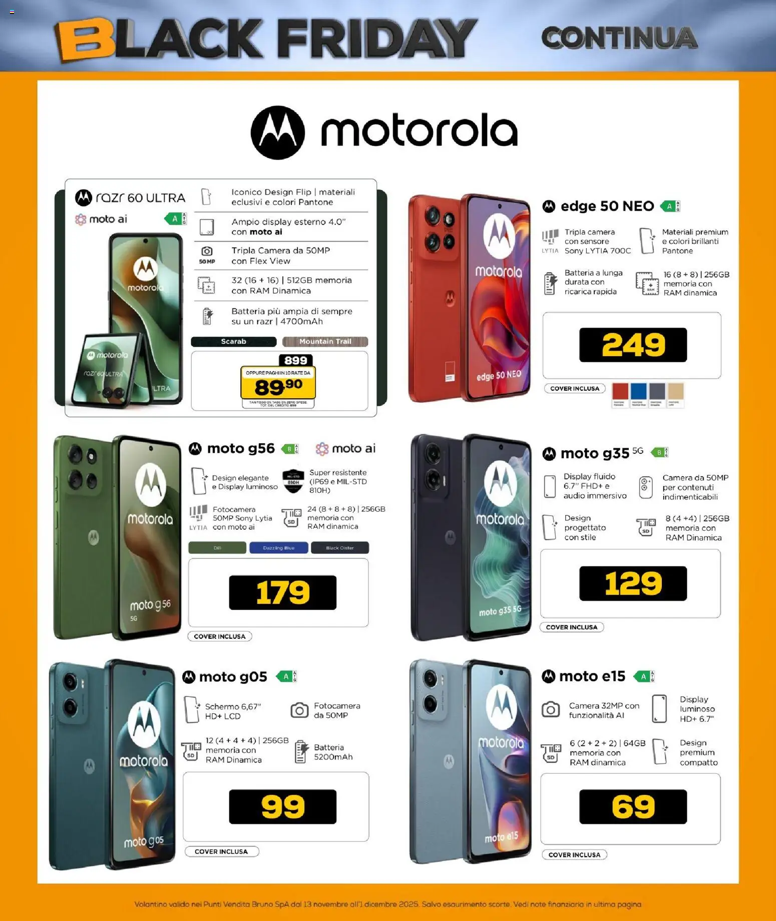 Volantino BRUNO del 13.11.2025 | Pagina: 6 | Prodotti: Schermo, Audio, Fotocamera, Batteria