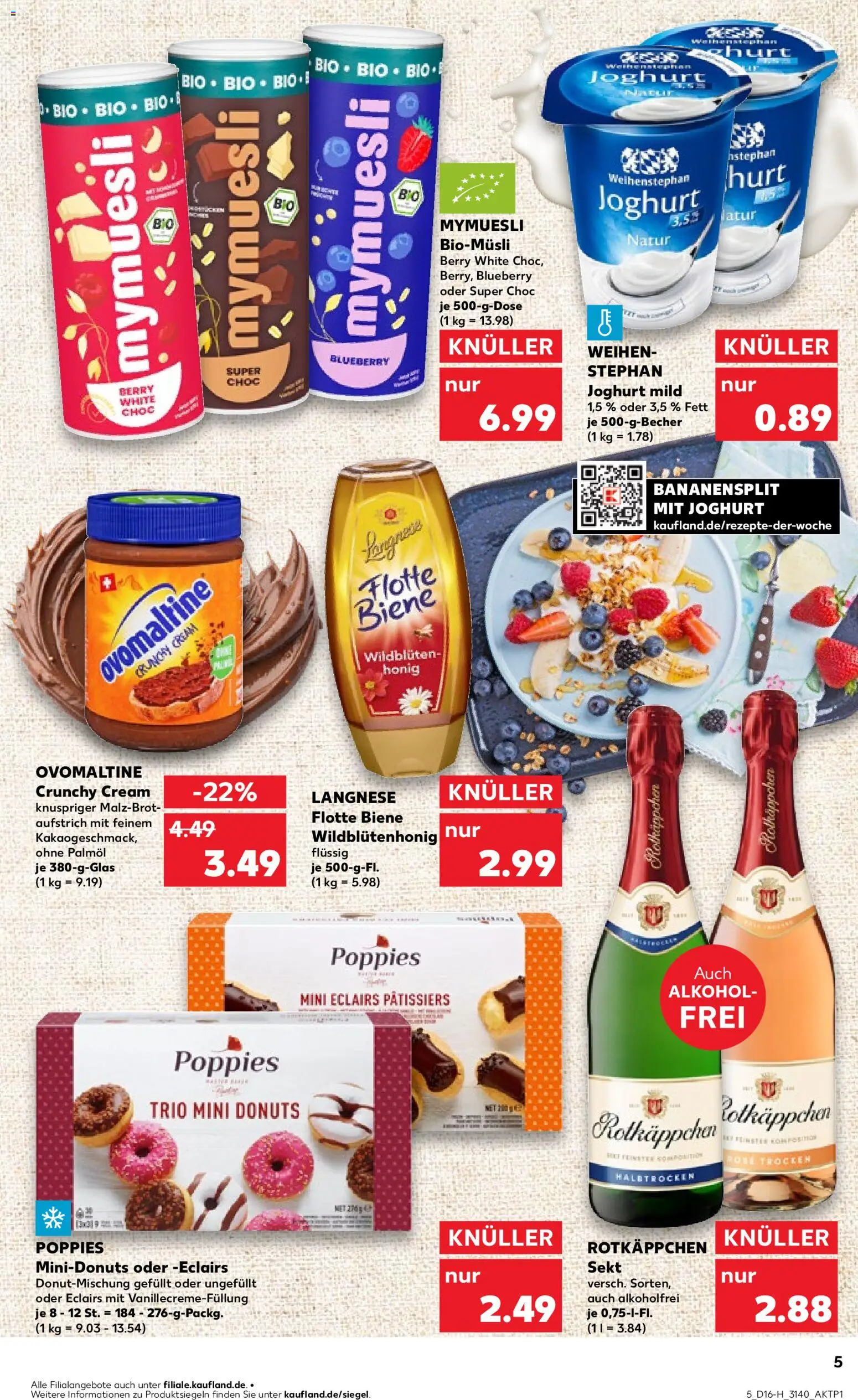 Kaufland Prospekt Leipzig	 – gültig ab 16.04.2026 | Seite: 5 | Produkte: Langnese, Sekt, Donuts, Rotkäppchen