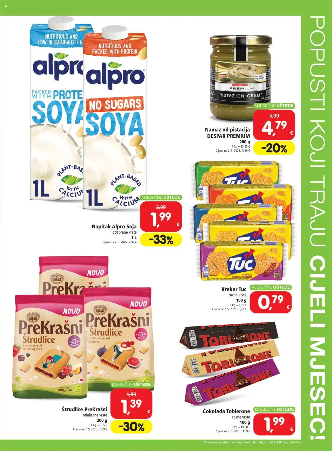 Spar katalog | vrijedi od 03.09.2025 | Stranica: 3 | Proizvodi: Čokolada, Alpro, Namaz