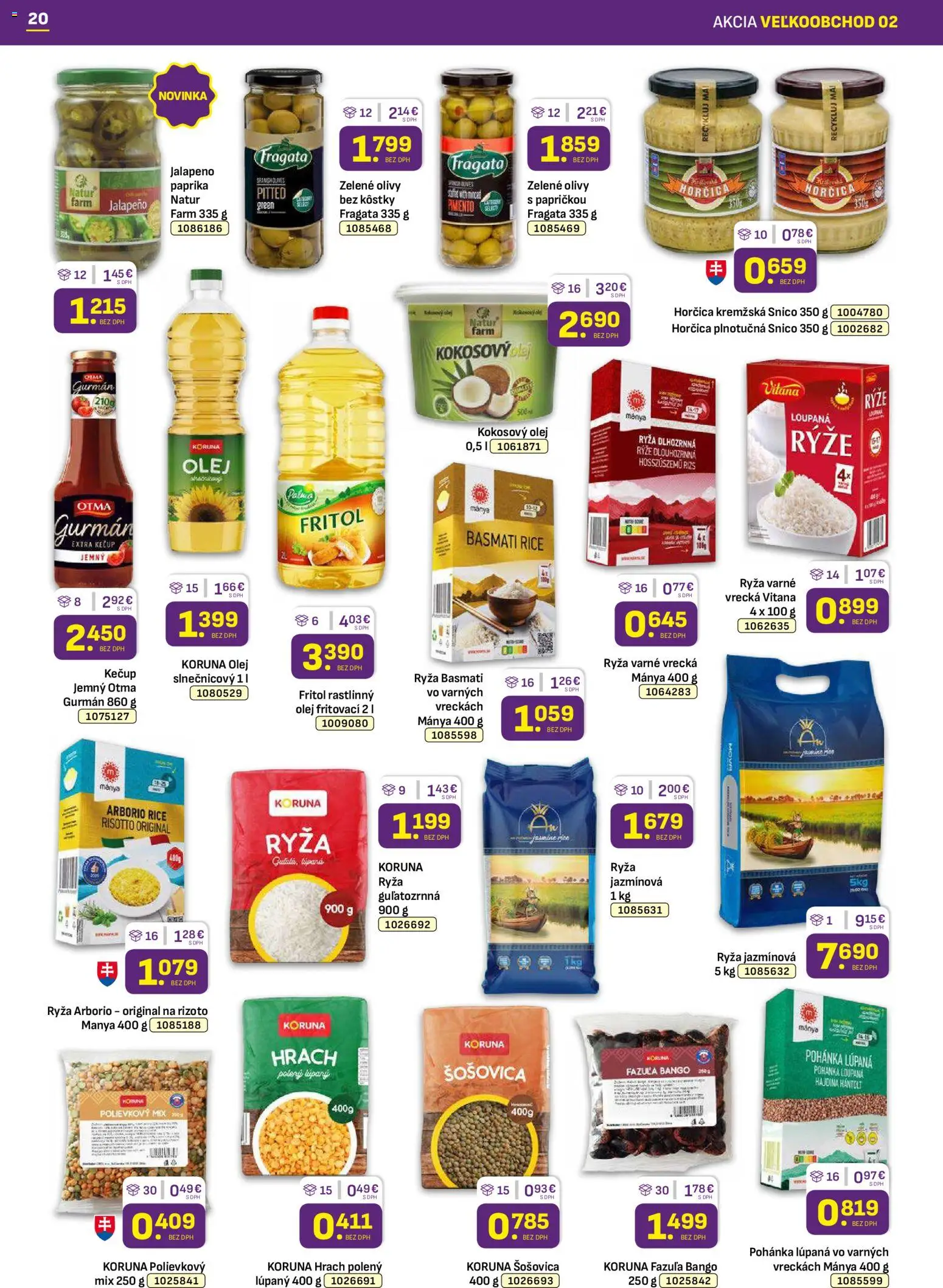 Nové Libex akcie – leták je platný od 19.01.2026 | Strana: 20 | Produkty: Paprika, Fazuľa, Hrach, Kečup