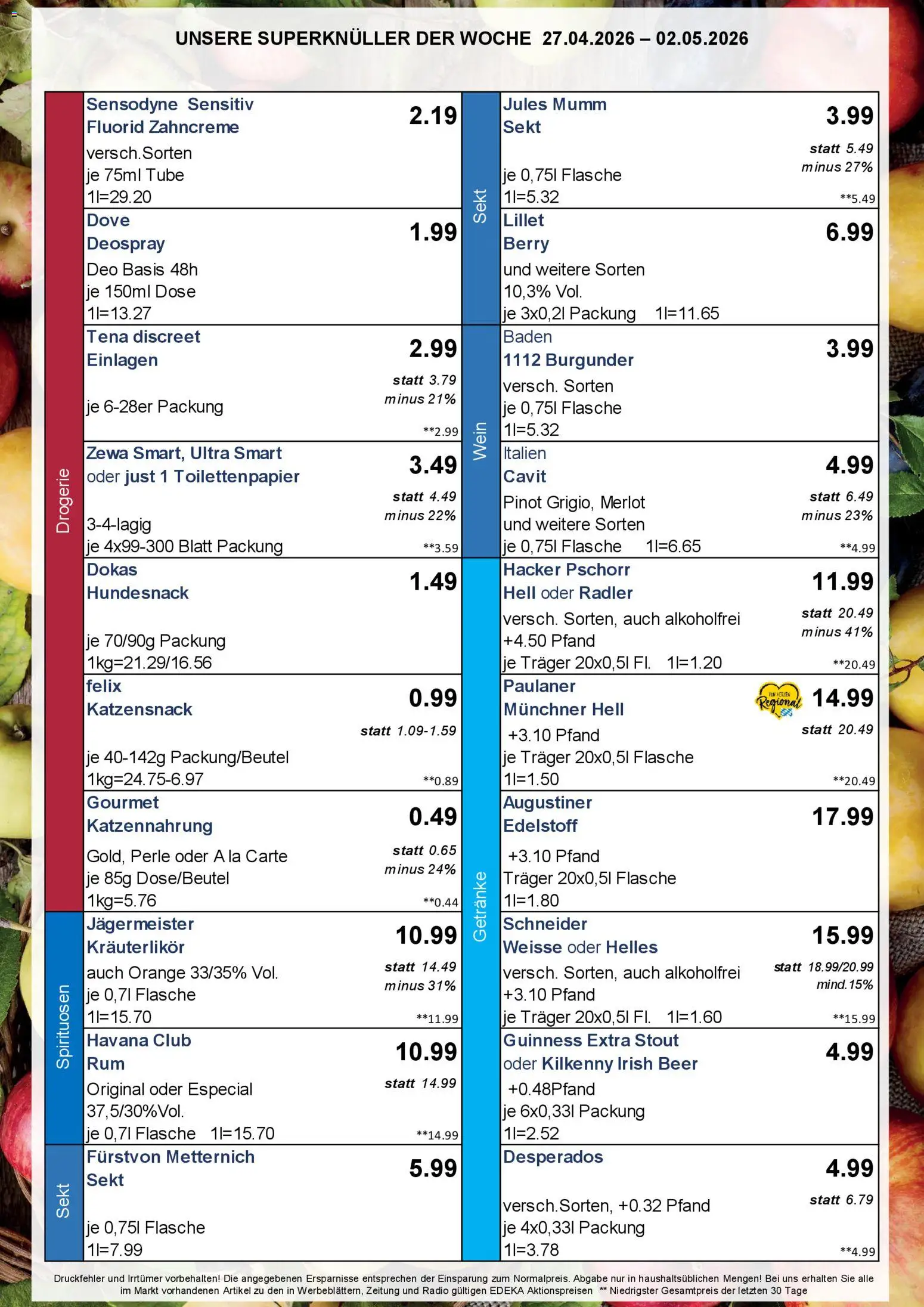 Simmel Bayern – gültig ab 27.04.2026 | Seite: 4 | Produkte: Sekt, Radler, Jägermeister, Radio