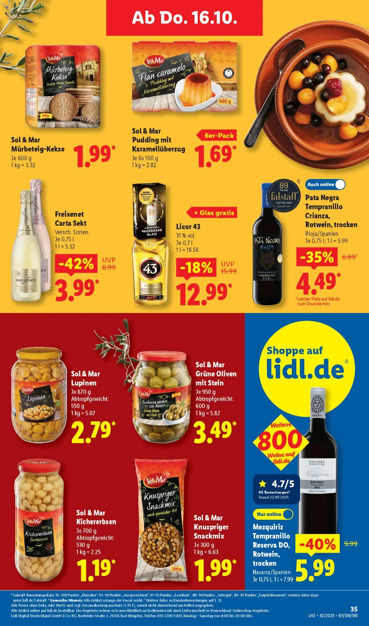 Lidl Prospekt Uffenheim – gültig ab 13.10.2025 | Seite: 53 | Produkte: Sekt, Bad, Pudding, Telefon