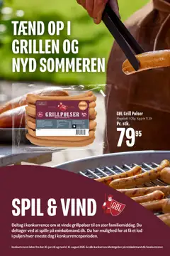 Min Købmand Tilbudsavis gyldig fra 11.07.2025 | Side: 13 | Produkter: Pølser, Aparelho de barbear, Spil, Grill