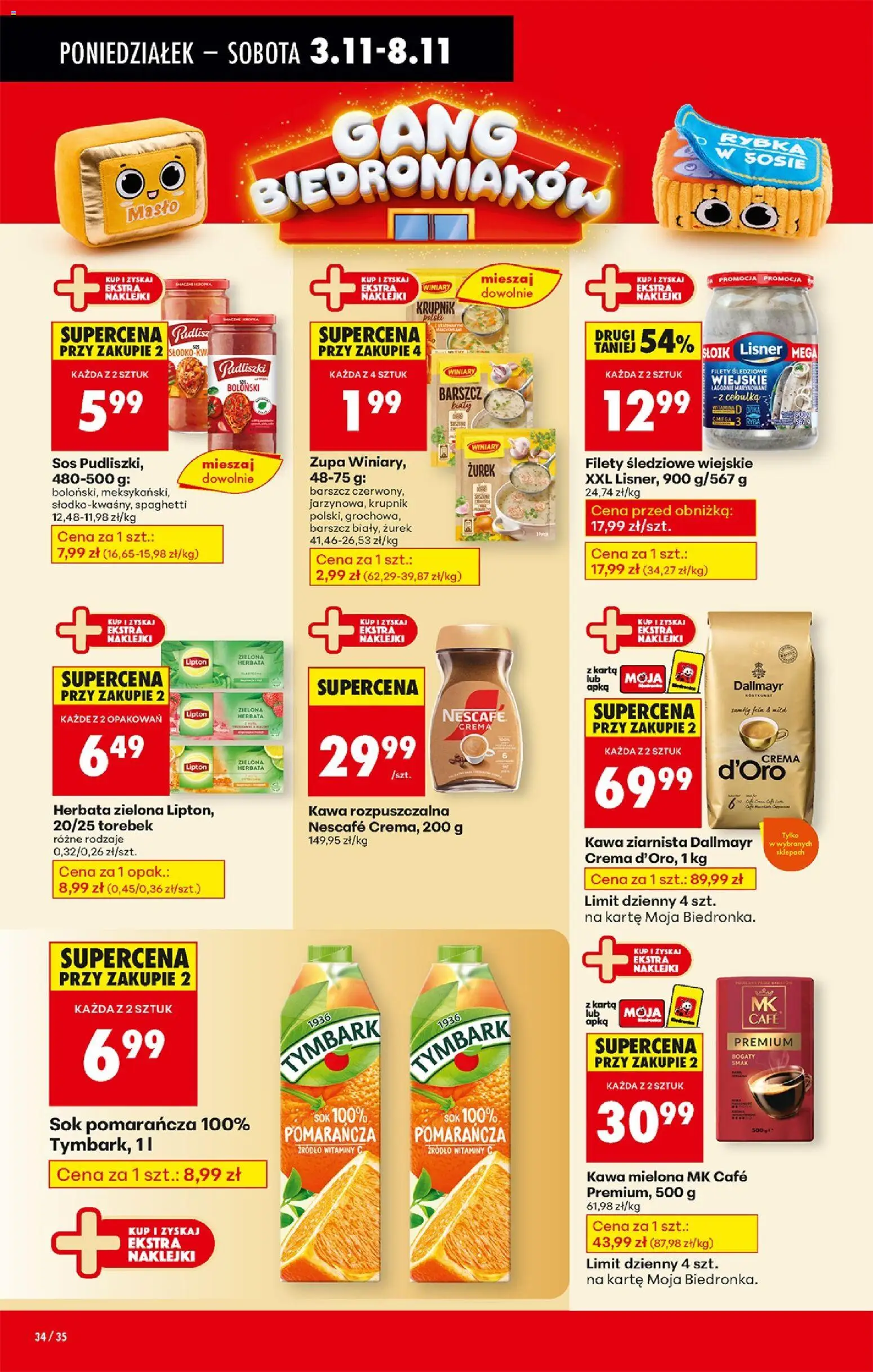 Biedronka gazetka od 03.11.2025 | Strona: 42 | Produkty: Zurek, Masło, Kawa, Ryba
