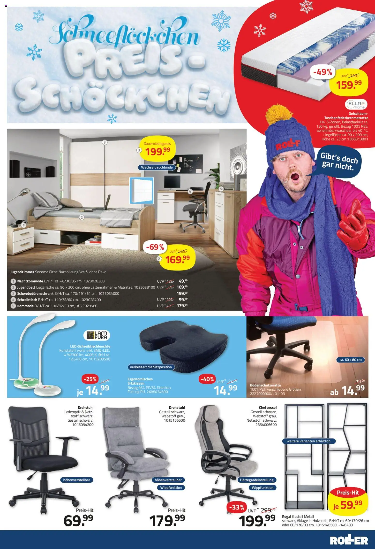 Roller Prospekt 	 – gültig ab 28.12.2025 | Seite: 7 | Produkte: Kommode, Schwebetürenschrank, Regal, Chefsessel