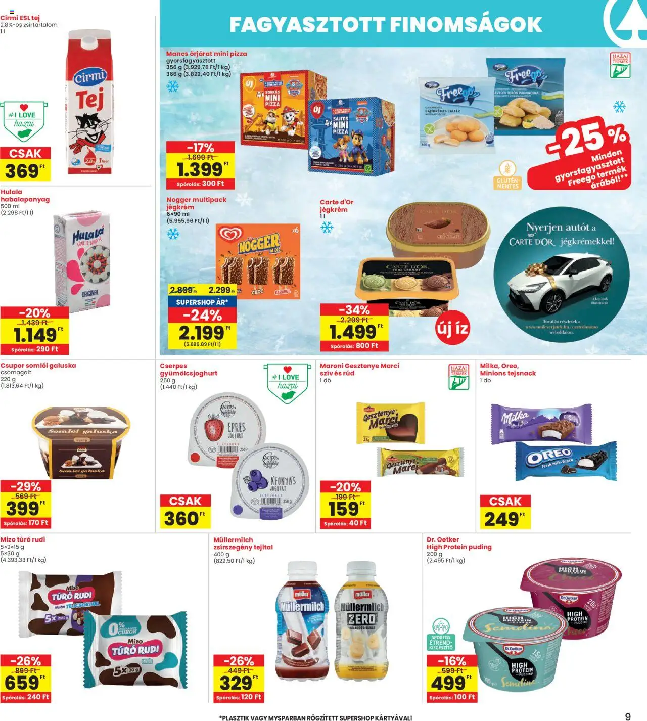 Interspar akciós ujság - amely érvényes a következő dátumtól: 29.05.2025 | Oldal: 9 | Termékek: Somlói galuska, Túró rudi, Protein, Jégkrém