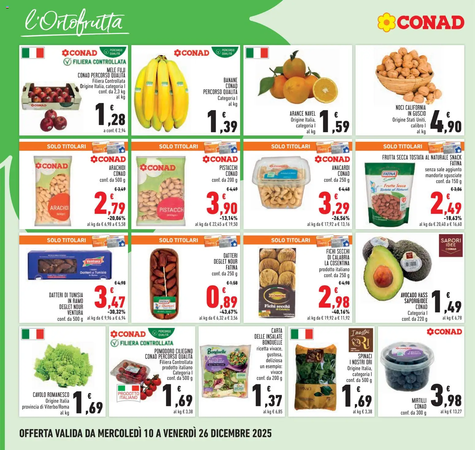 Volantino Conad del 10.12.2025 | Pagina: 14 | Prodotti: Arance, Avocado, Frutta, Cavolo