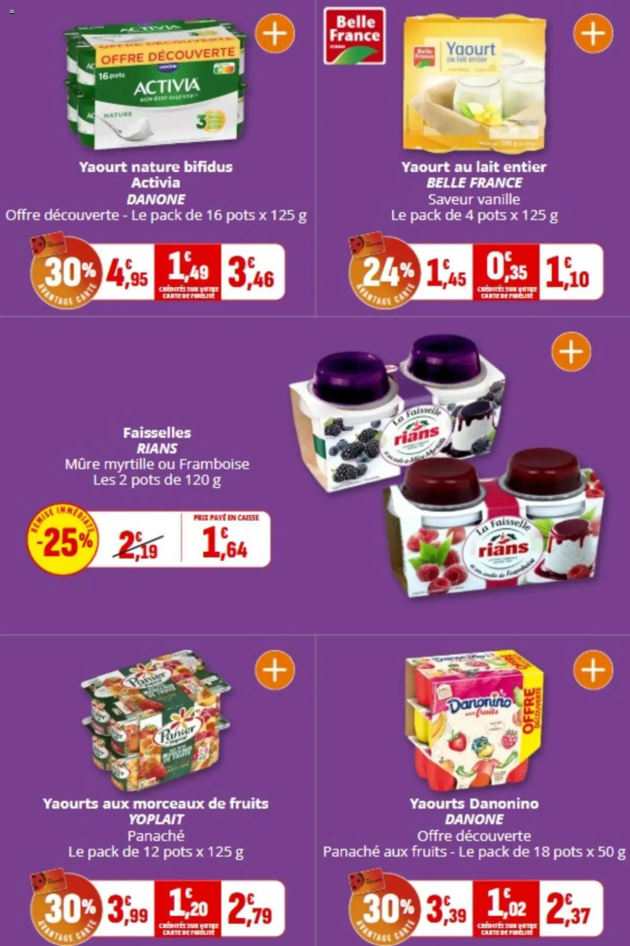  | Page: 17 | Produits: Yaourts, Framboise, Panier, Lait