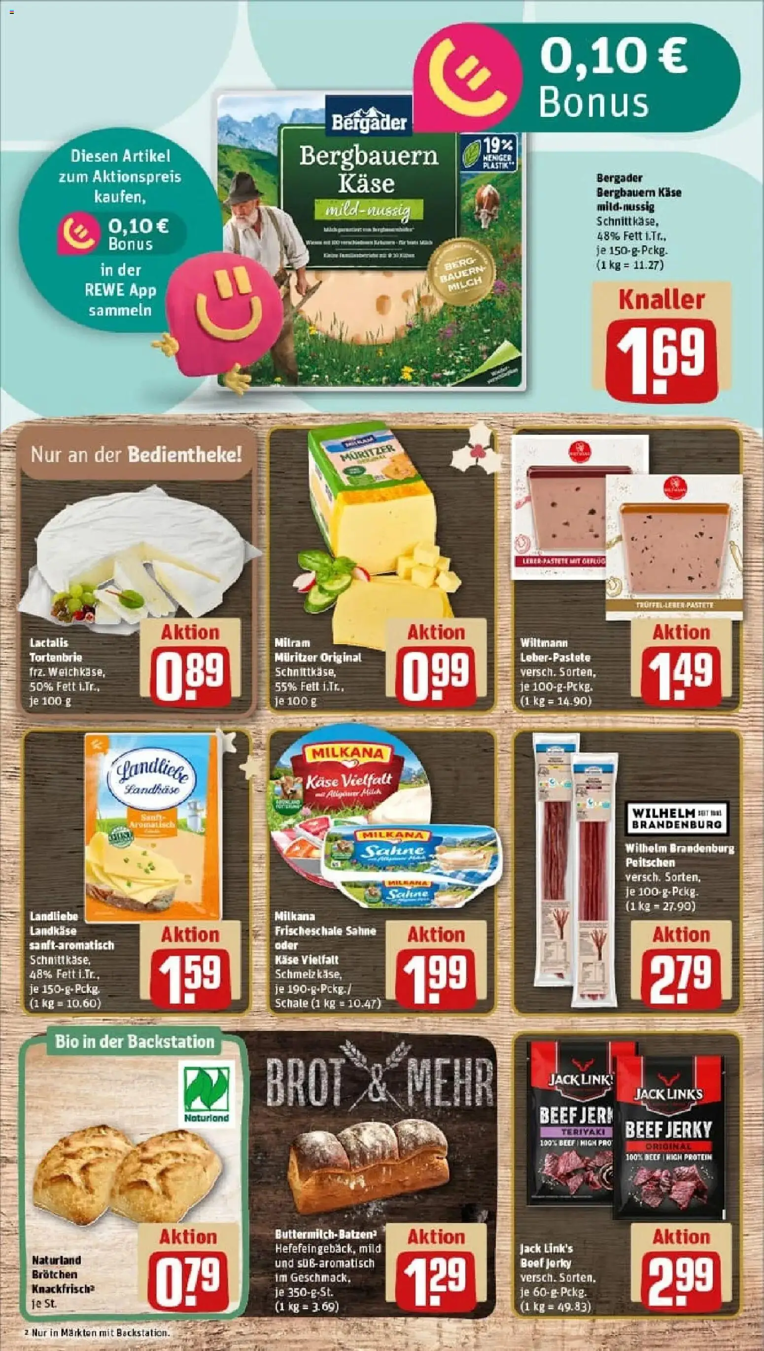 Rewe prospekt Berlin / Lichtenberg	 – gültig ab 23.11.2025 | Seite: 11 | Produkte: Käse, Milram, Brot, Sahne
