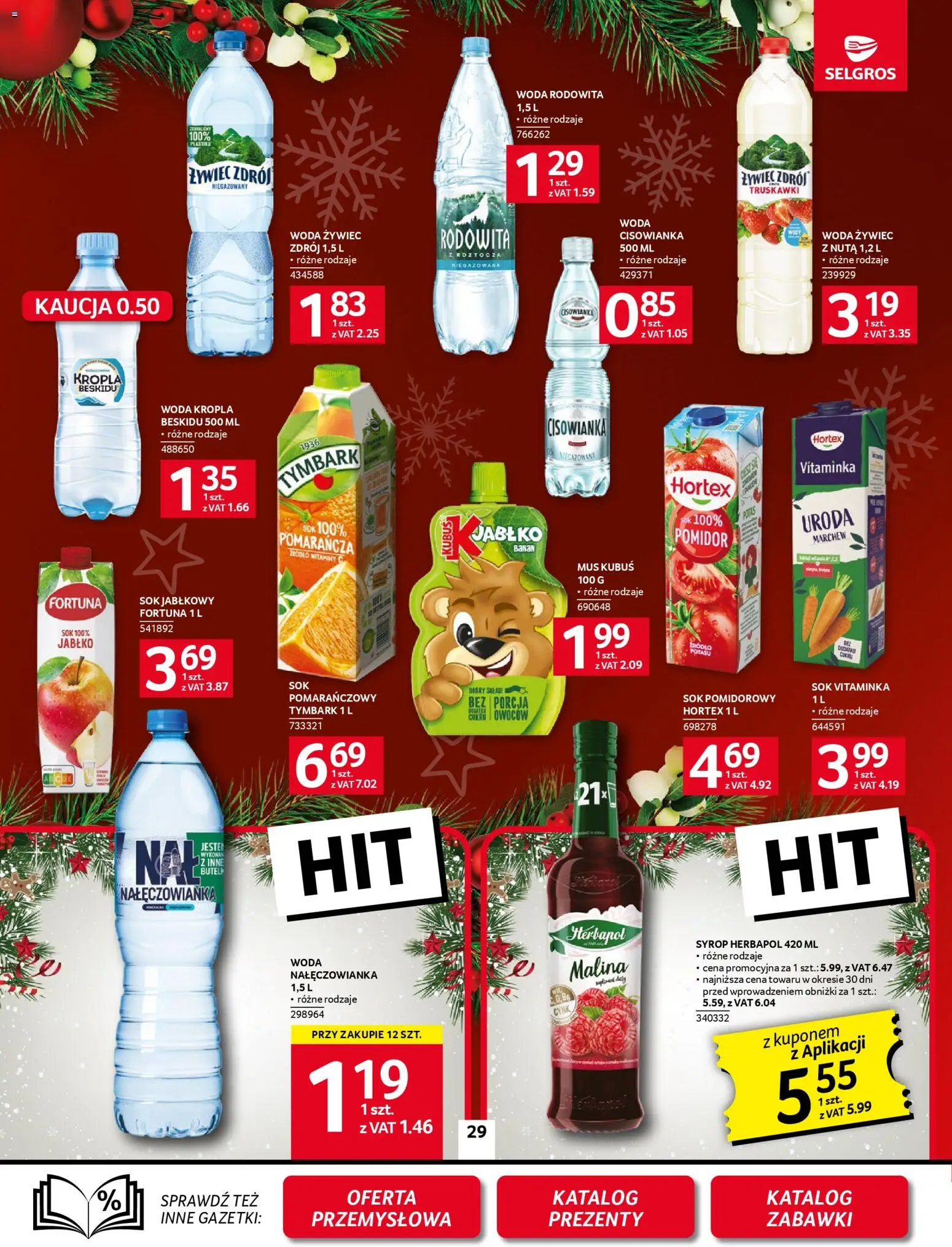Selgros cash&carry Gazetka od 20.11.2025 | Strona: 29 | Produkty: Malina, Banan, Truskawki, Woda