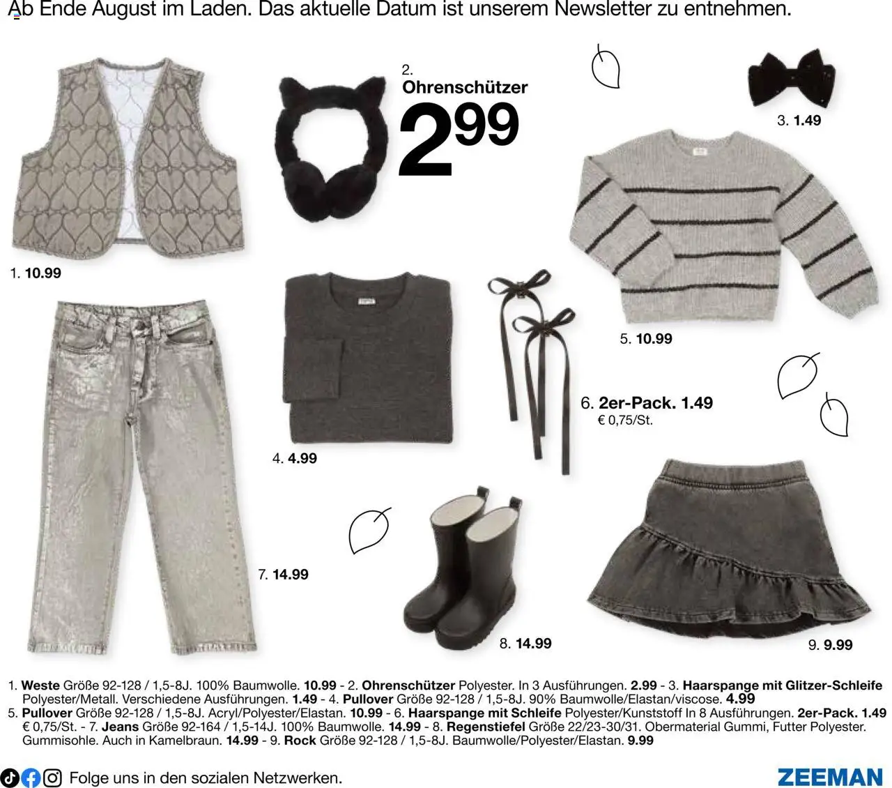 Zeeman Babyprospekt – gültig ab 18.07.2025 | Seite: 31 | Produkte: Rock, Pullover, Weste, Jeans