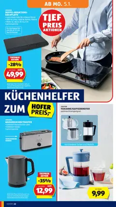 Hofer Flugblatt ab 02.01.2026 gültig | Seite: 26 | Produkte: Wasserkocher, Toaster