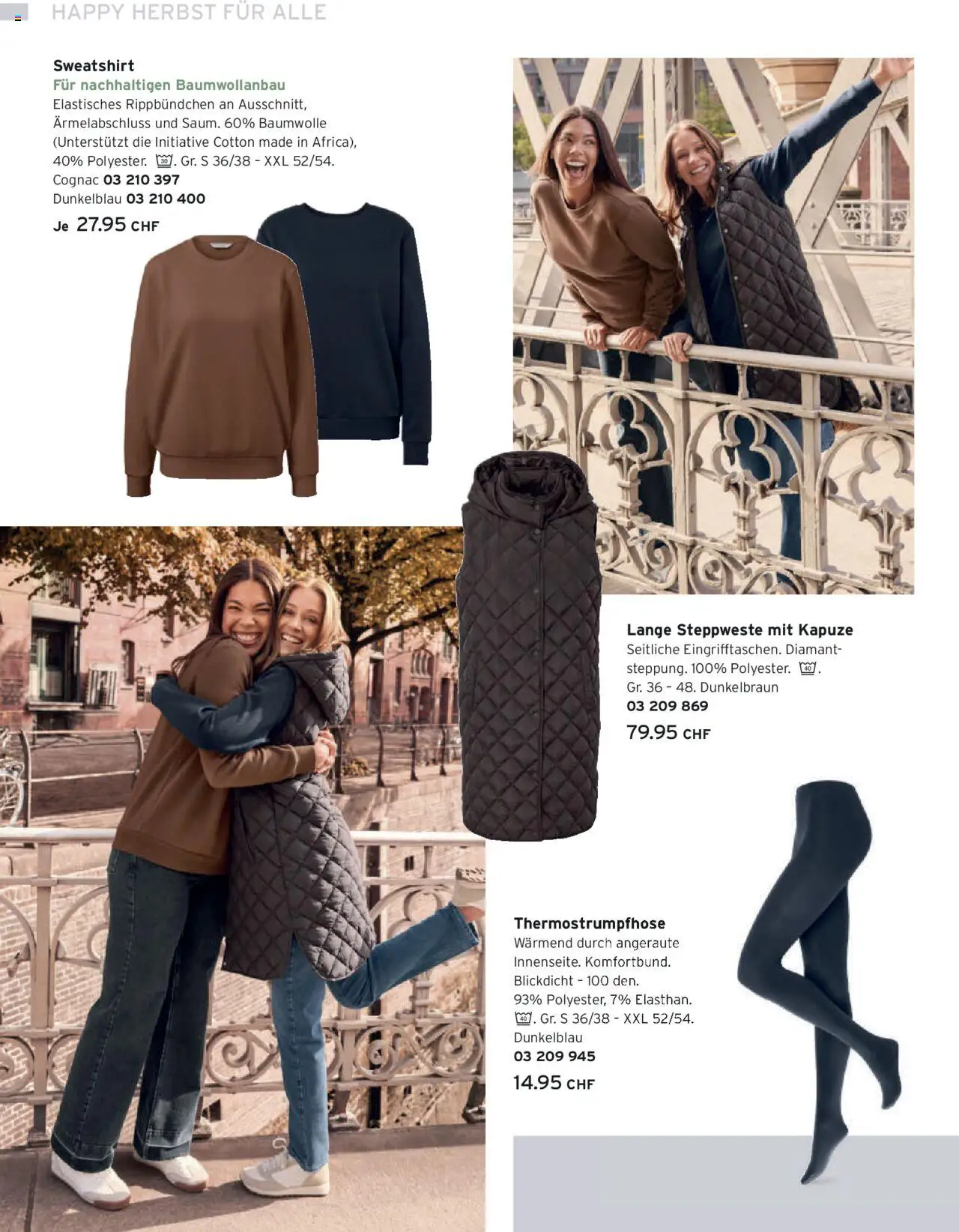 Tchibo Aktionen Herbst – gültig ab 24.09.2025 | Seite: 6 | Produkte: Steppweste, Sweatshirt