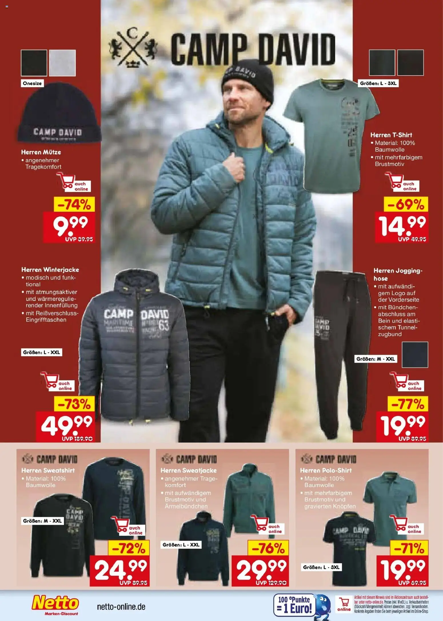 Netto Marken-Discount - Netto: Wochenangebote – gültig ab 07.12.2025 | Seite: 34 | Produkte: Sweatjacke, Sweatshirt, Poloshirt, Hose