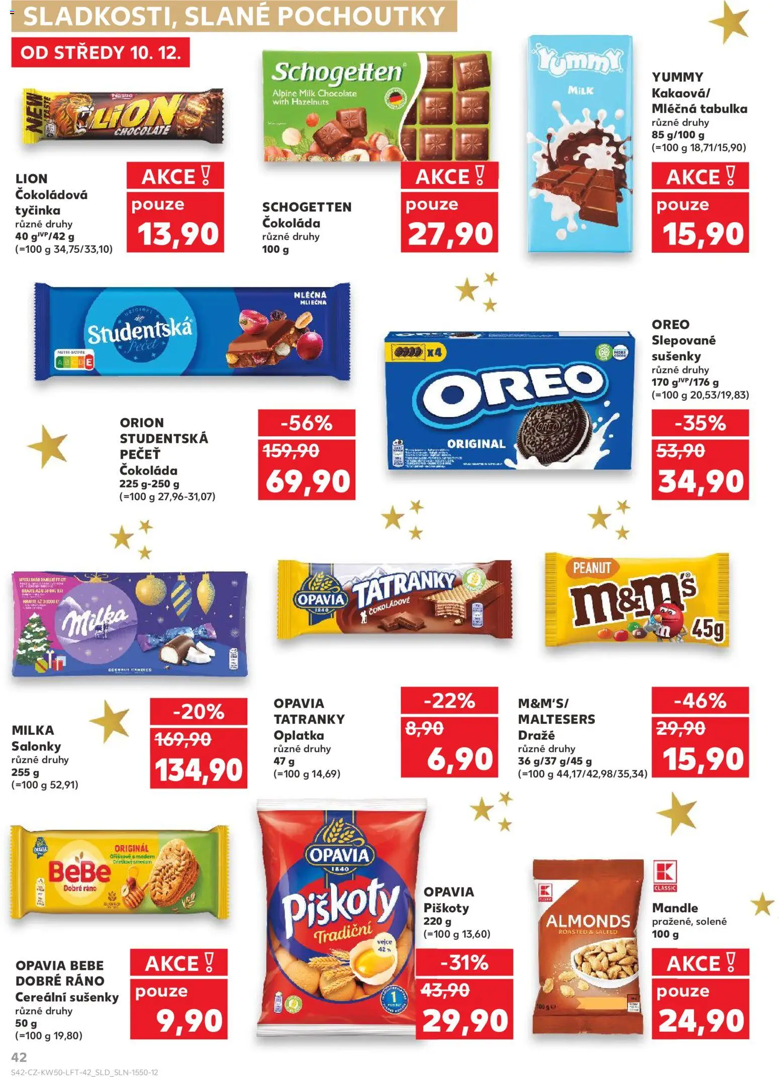 Kaufland leták - Praha 8 od 10.12.2025 | Strana: 42 | Produkty: Tatranky, Čokoláda, Schogetten, Milk chocolate