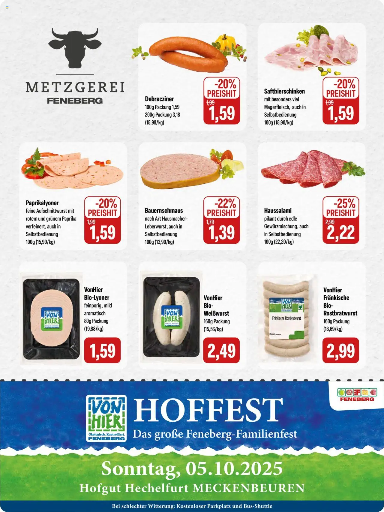 Feneberg Angebote – gültig ab 11.09.2025 | Seite: 2 | Produkte: Weißwurst, Paprika