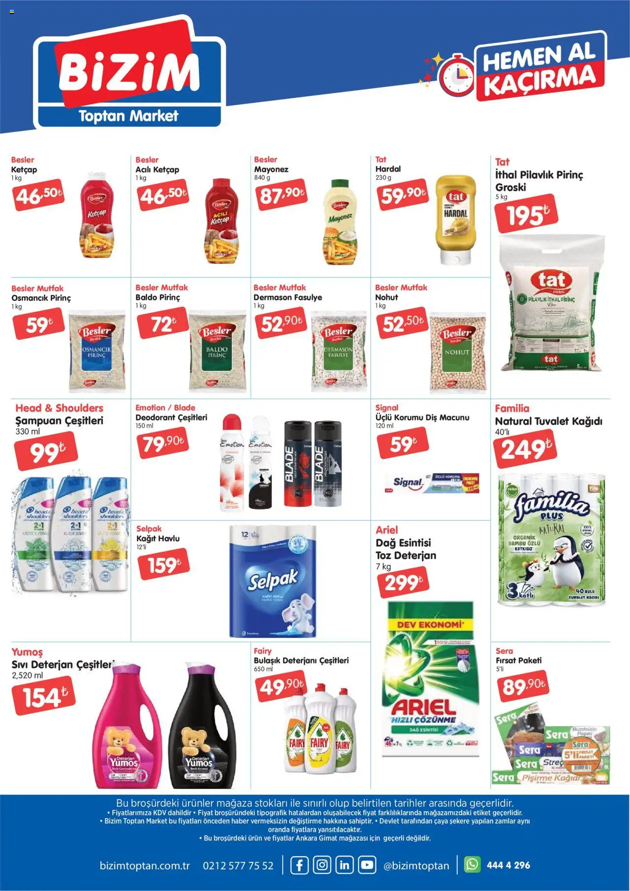 Bizim Toptan Katalog - 05.06.2025 tarihinden itibaren geçerlidir | Sayfa: 3 | Ürünler: Tuvalet, Şampuan, Ketçap, Mayonez