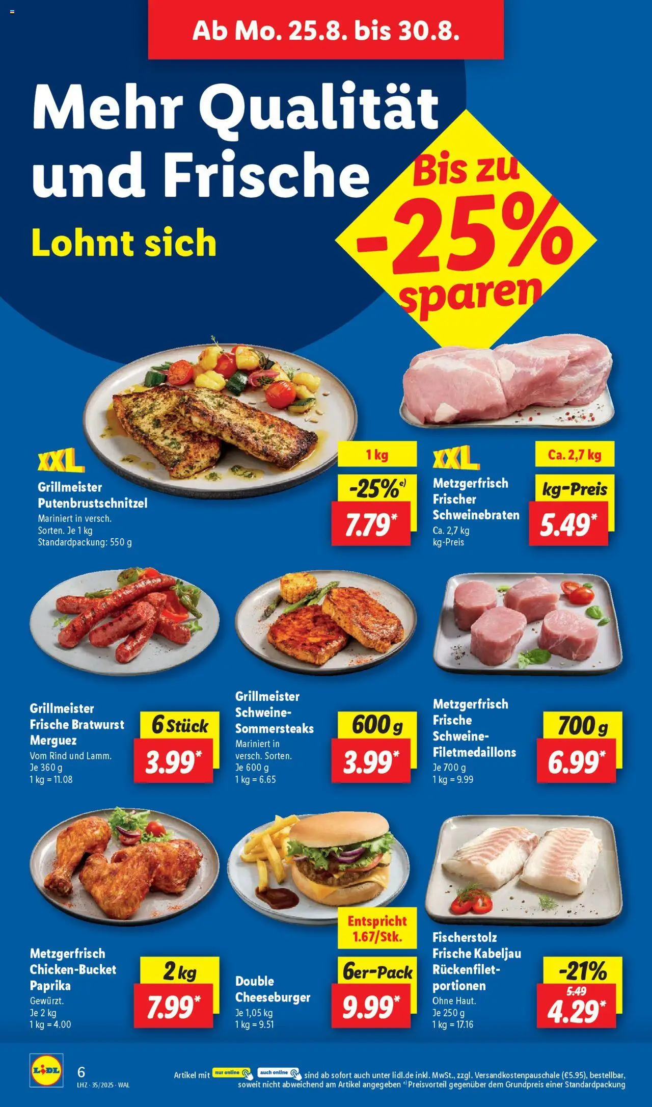 Lidl Prospekt Kornwestheim - gültig ab dem 25.08.2025 | Seite: 12 | Produkte: Bratwurst, Paprika