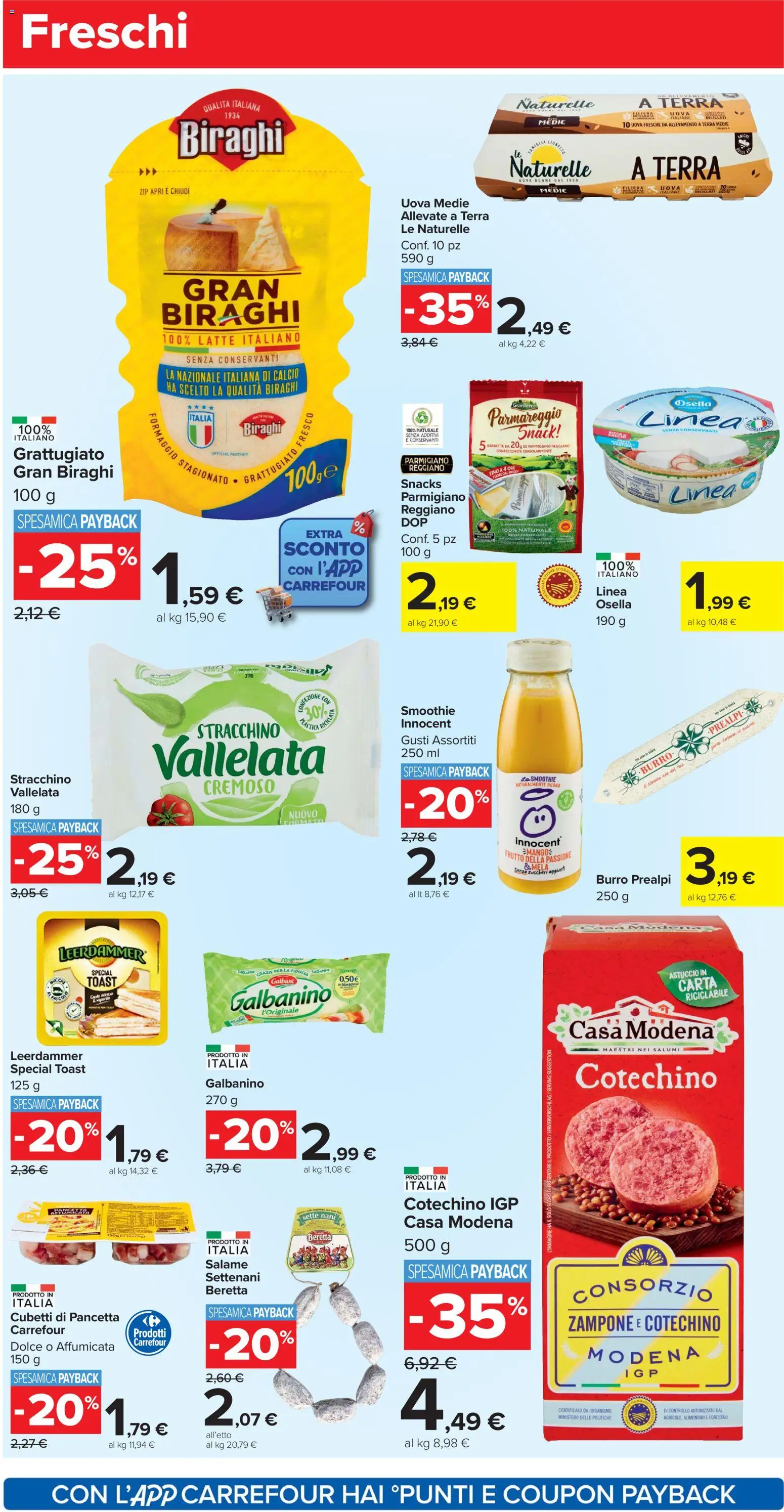 Volantino Carrefour del 04.11.2025 | Pagina: 8 | Prodotti: Latte, Burro, Astuccio, Parmigiano reggiano
