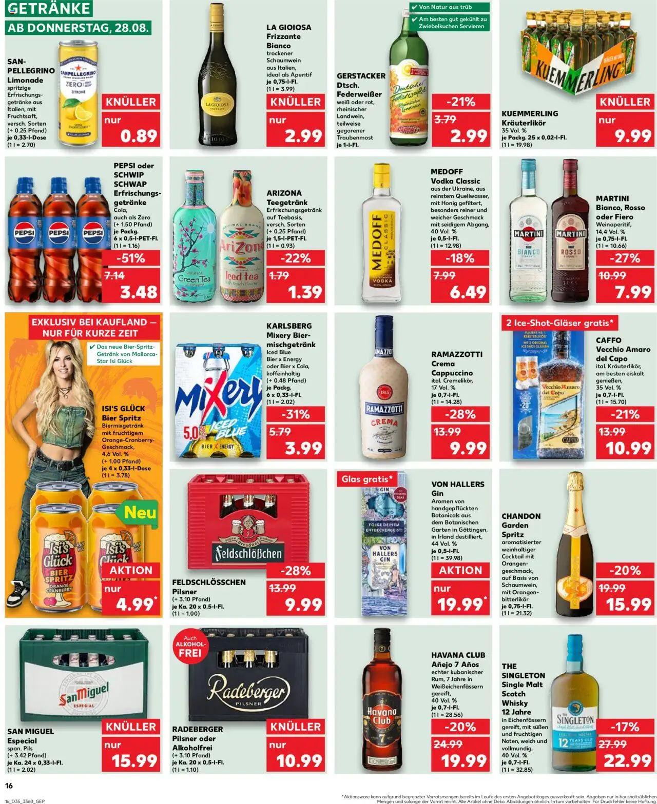 Kaufland prospekt Frankfurt (Oder)	 - gültig ab dem 28.08.2025 | Seite: 16 | Produkte: Whisky, Rum, Pils, Limonade