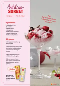 Forhåndsvisning av Coop Extra Julemagasin gyldig fra 10.11.2025 | Side: 31 | Produkter: Strandväska, Lime, Glass, Topp