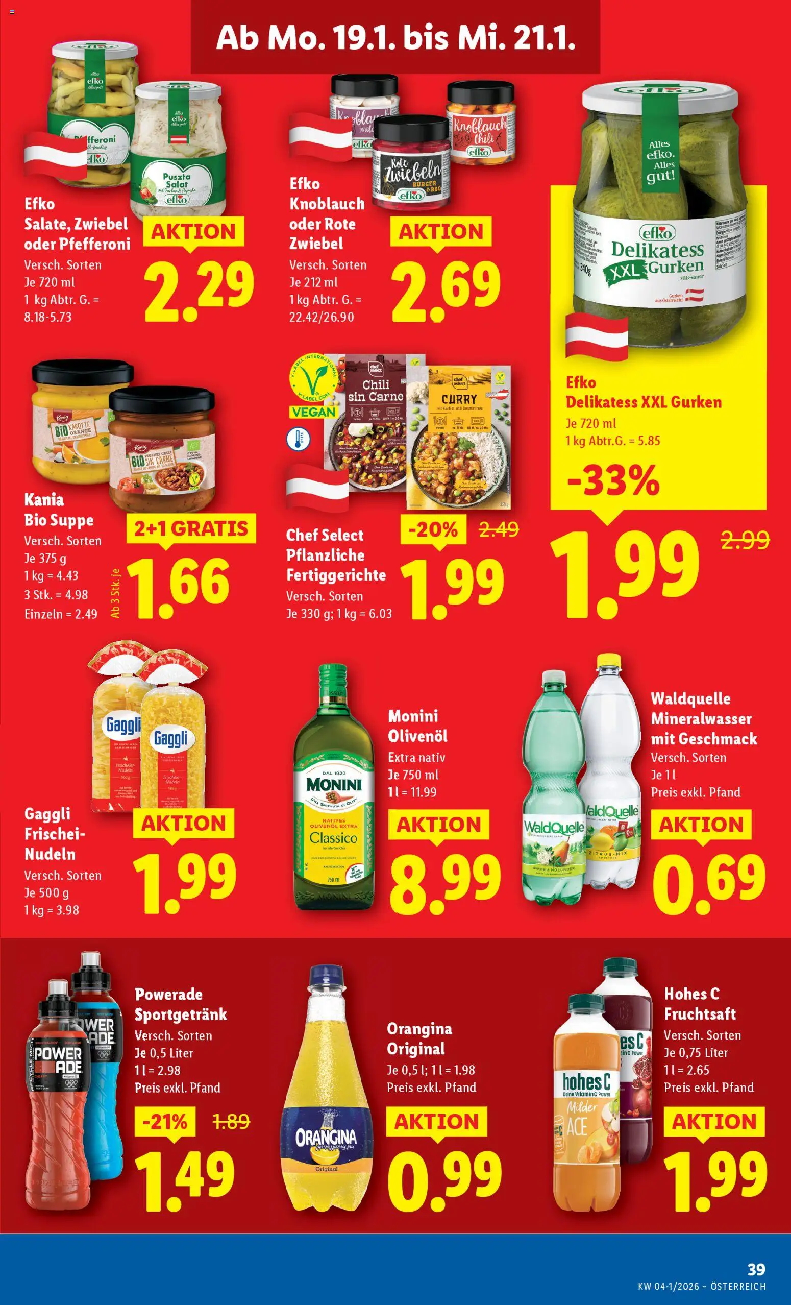 Lidl Wien, Graz, Linz gültig ab 15.01.2026 | Seite: 43 | Produkte: Salat, Fertiggerichte, Chili, Nudeln