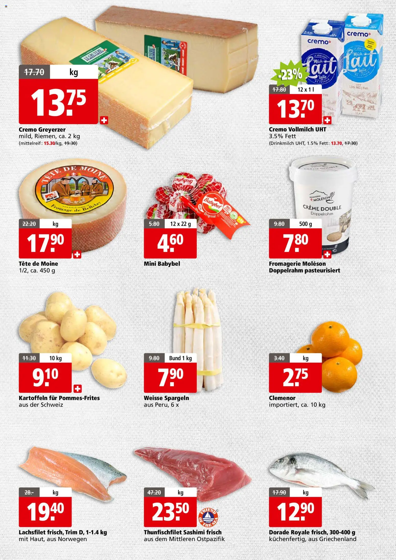 Aligro actionen Business Chavannes, Matran, Genf, Sitten – gültig ab 23.03.2026 | Seite: 2 | Produkte: Kartoffeln, Creme