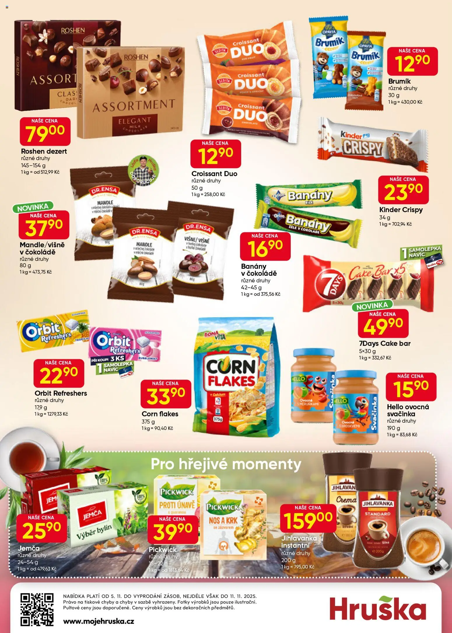 Hruška leták od 05.11.2025 | Strana: 12 | Produkty: Banány, Croissant, Kinder, Brumik