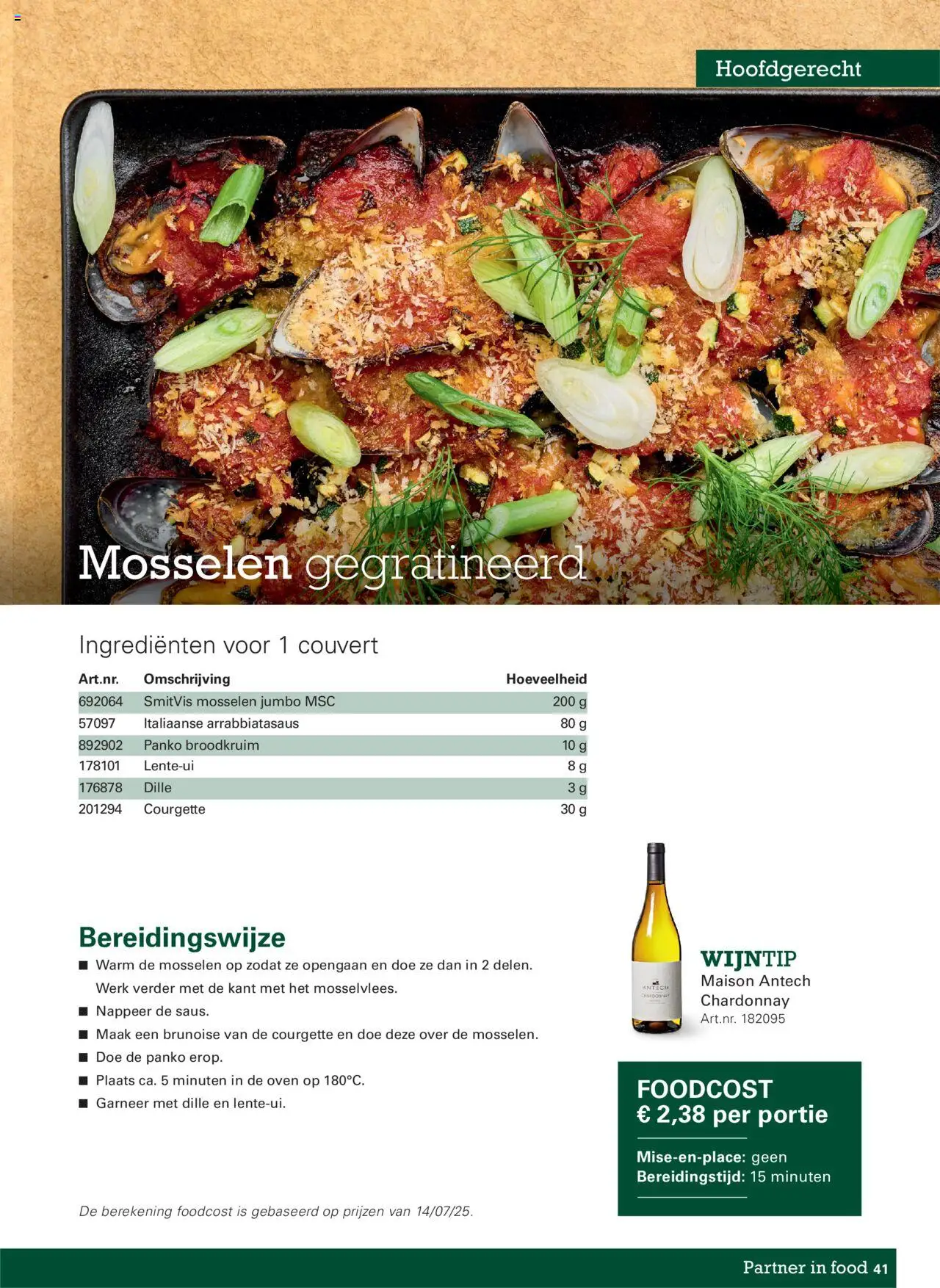 {H1} | Pagina: 41 | Producten: Mosselen, Oven, De oven, Courgette