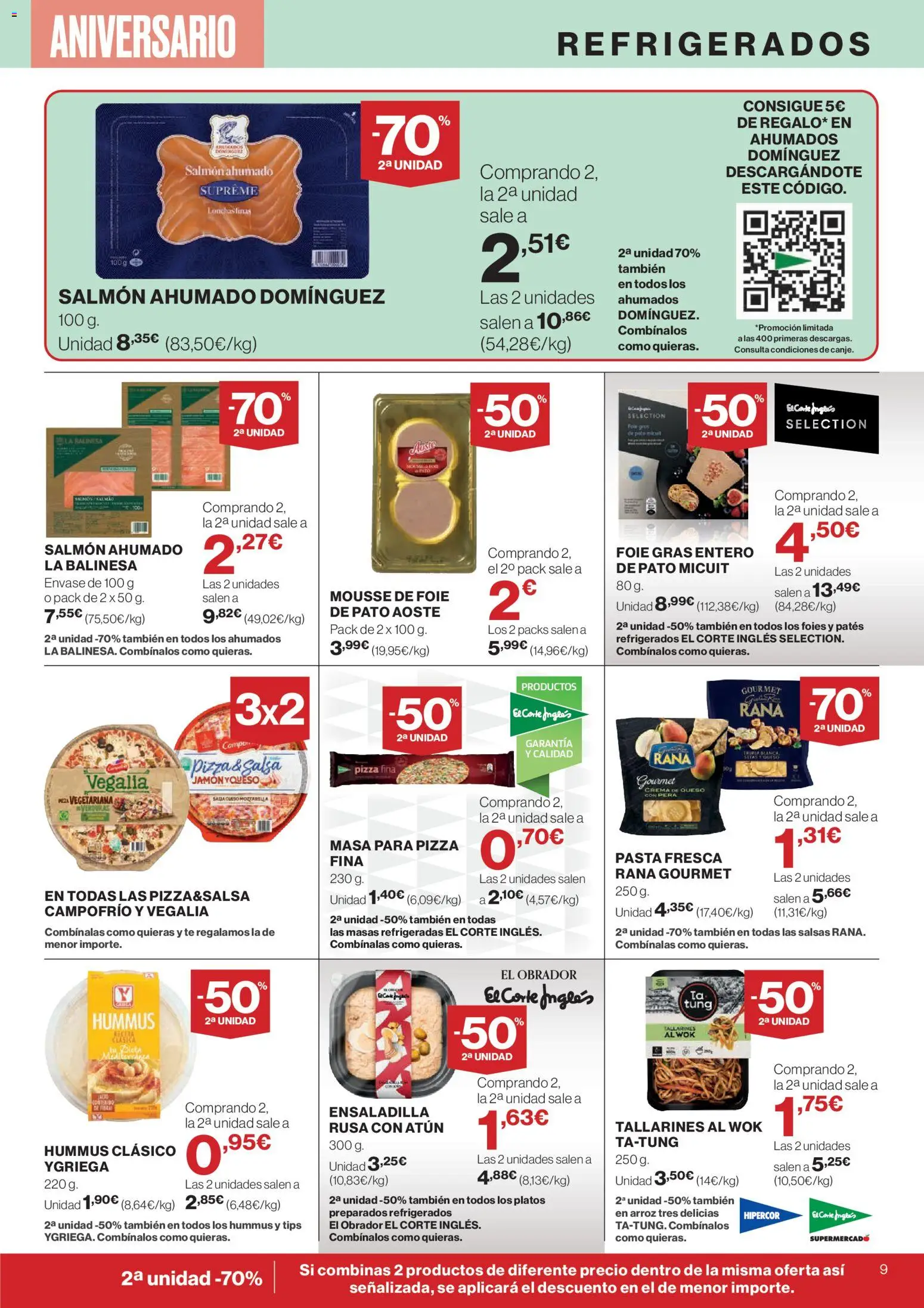 Hipercor catálogo │ válido desde el 23.10.2025 | Página: 11 | Productos: Jamón, Pizza, Arroz, Pasta