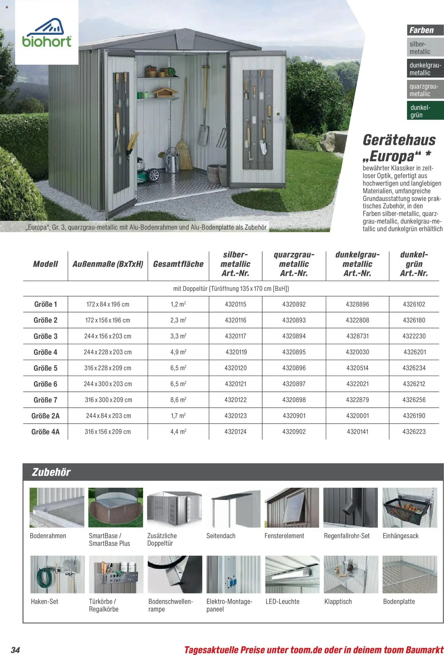 Toom Baumarkt Gartenhäuser & Carports 2026 – gültig ab 20.02.2026 | Seite: 34