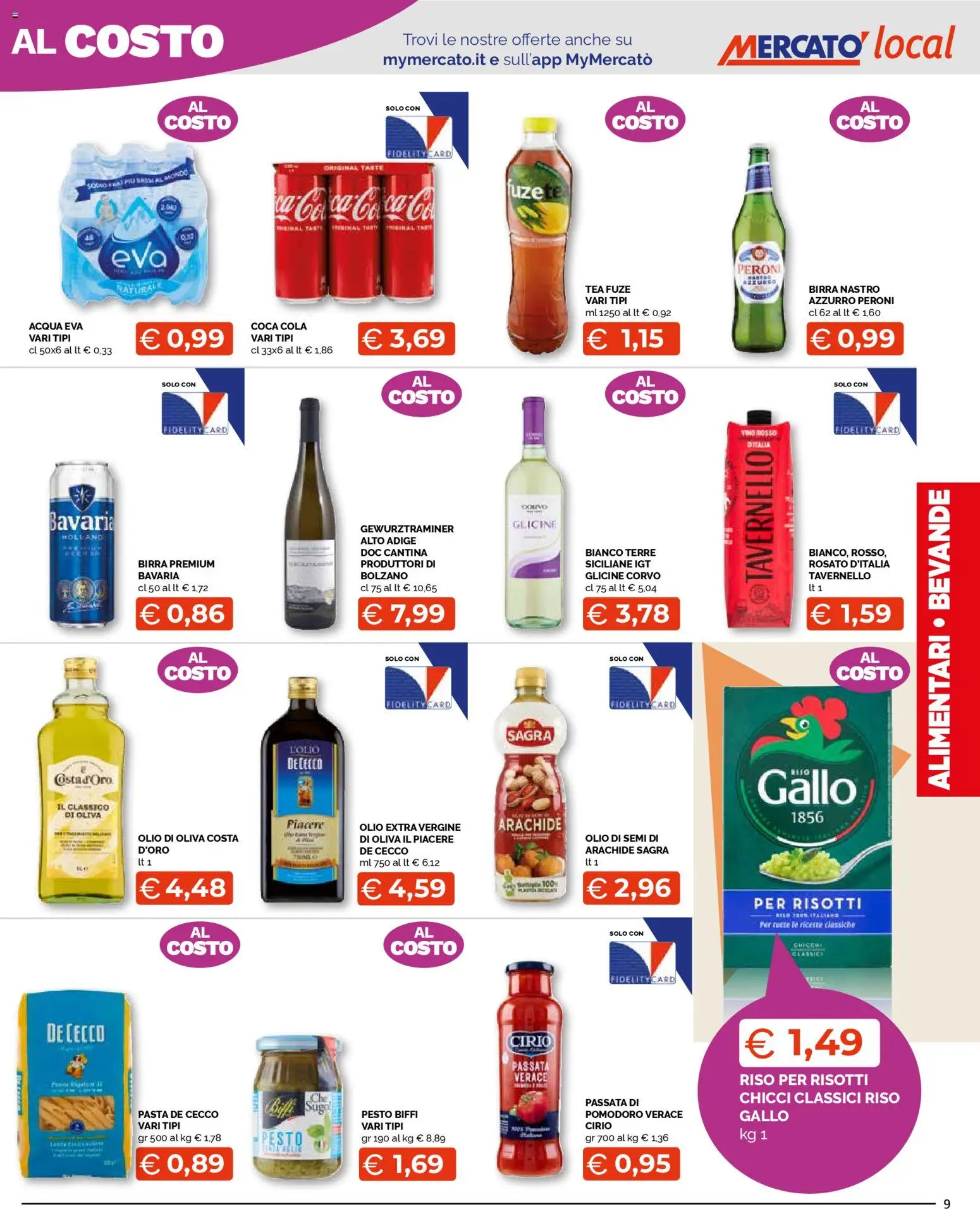 Volantino Mercatò del 26.01.2026 | Pagina: 9 | Prodotti: Birra, Acqua, Pesto, Olio di Oliva