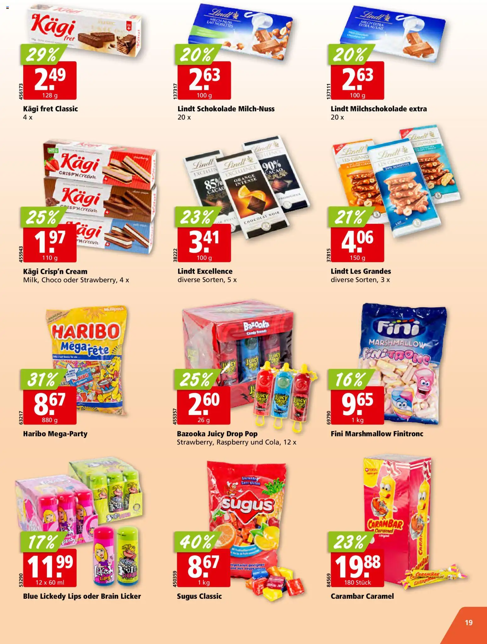 Aligro aktionen Schlieren, Gossau SG, Frauenfeld, Rapperswil-Jona, Sargans, Bern – gültig ab 04.05.2026 | Seite: 19 | Produkte: Schokolade