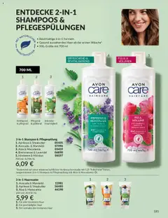 AVON Katalog Oktober 2025 ab 01.10.2025 gültig | Seite: 187 | Produkte: Shampoo, Haarmaske, Himbeere, Lavendel