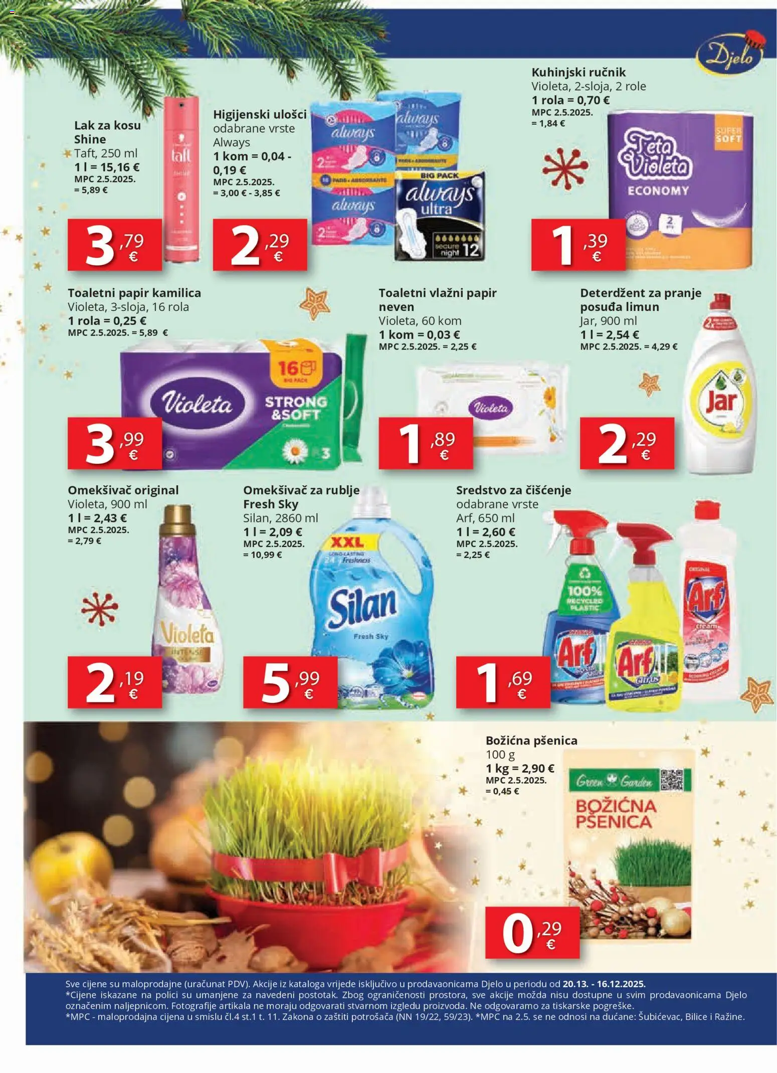 Djelo katalog | vrijedi od 10.12.2025 | Stranica: 8 | Proizvodi: Feta, Ručnik, Toaletni papir, Violeta