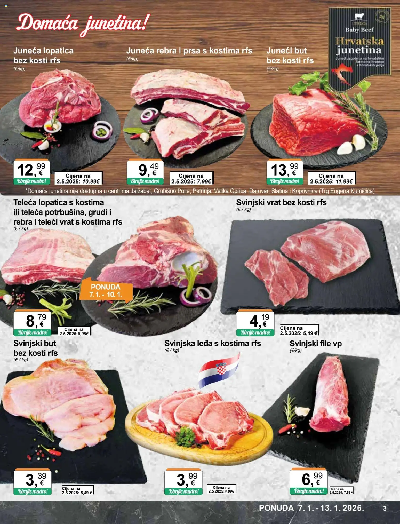 KTC katalog | vrijedi od 07.01.2026 | Stranica: 3 | Proizvodi: Svinjski vrat, Svinjski but, Junetina, Svinjski file