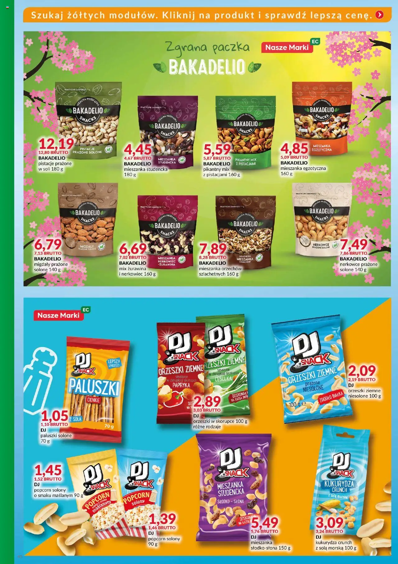 Eurocash Gazetka - Katalog Artykułów Spożywczych od 27.07.2025 | Strona: 45 | Produkty: Orzeszki w skorupce, Papryka, Paluszki, Popcorn