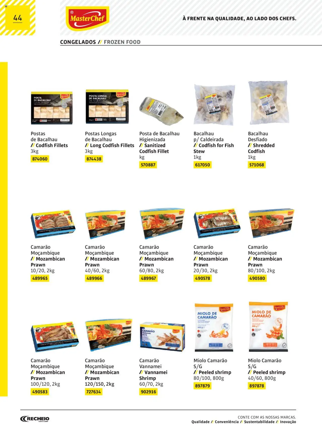 Recheio AS NOSSAS MARCAS │ válido de 19.12.2023 | Página: 44 | Produtos: Bacalhau, Camarão