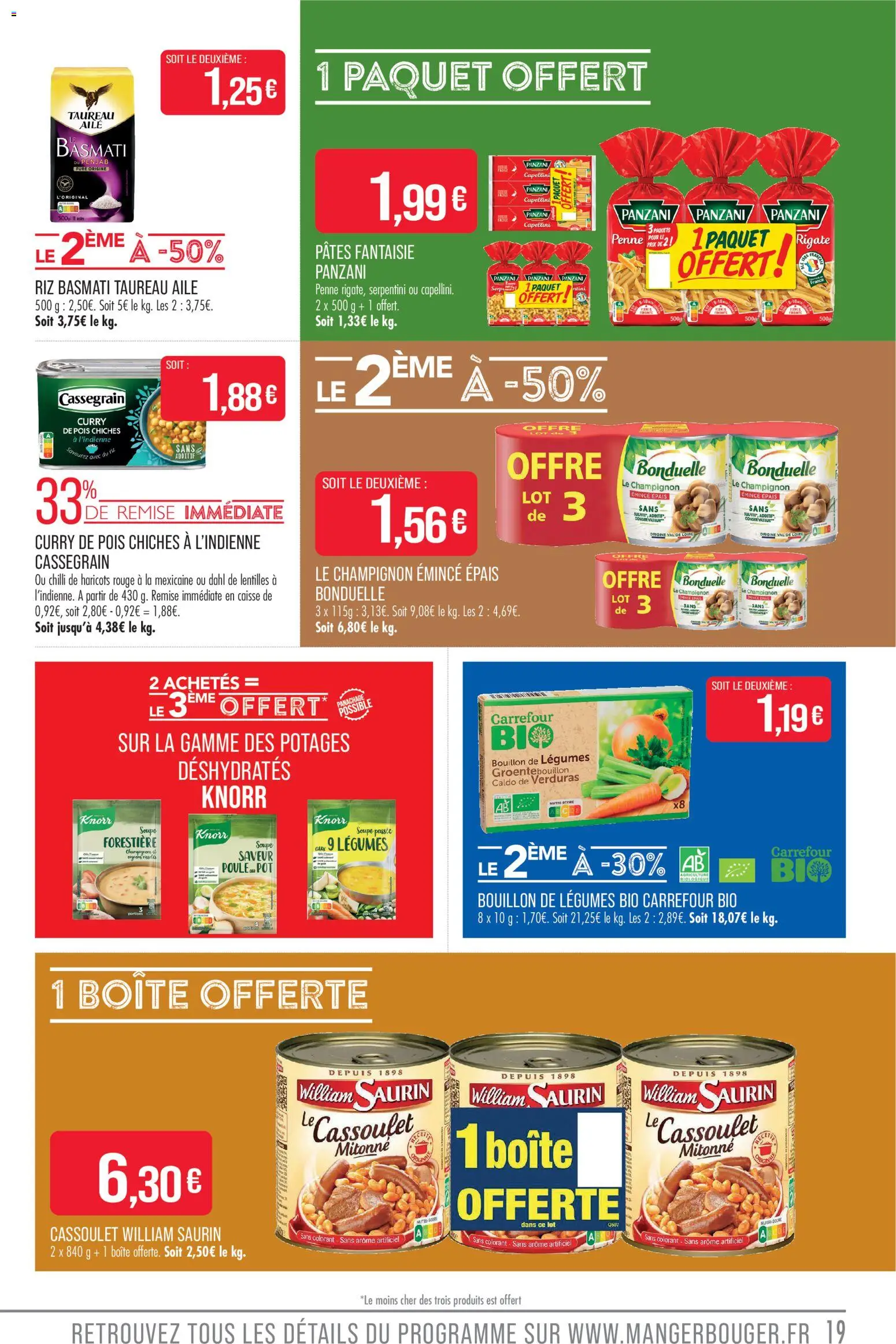 {H1} | Page: 19 | Produits: Soupe, Curry, Pois chiches, Riz