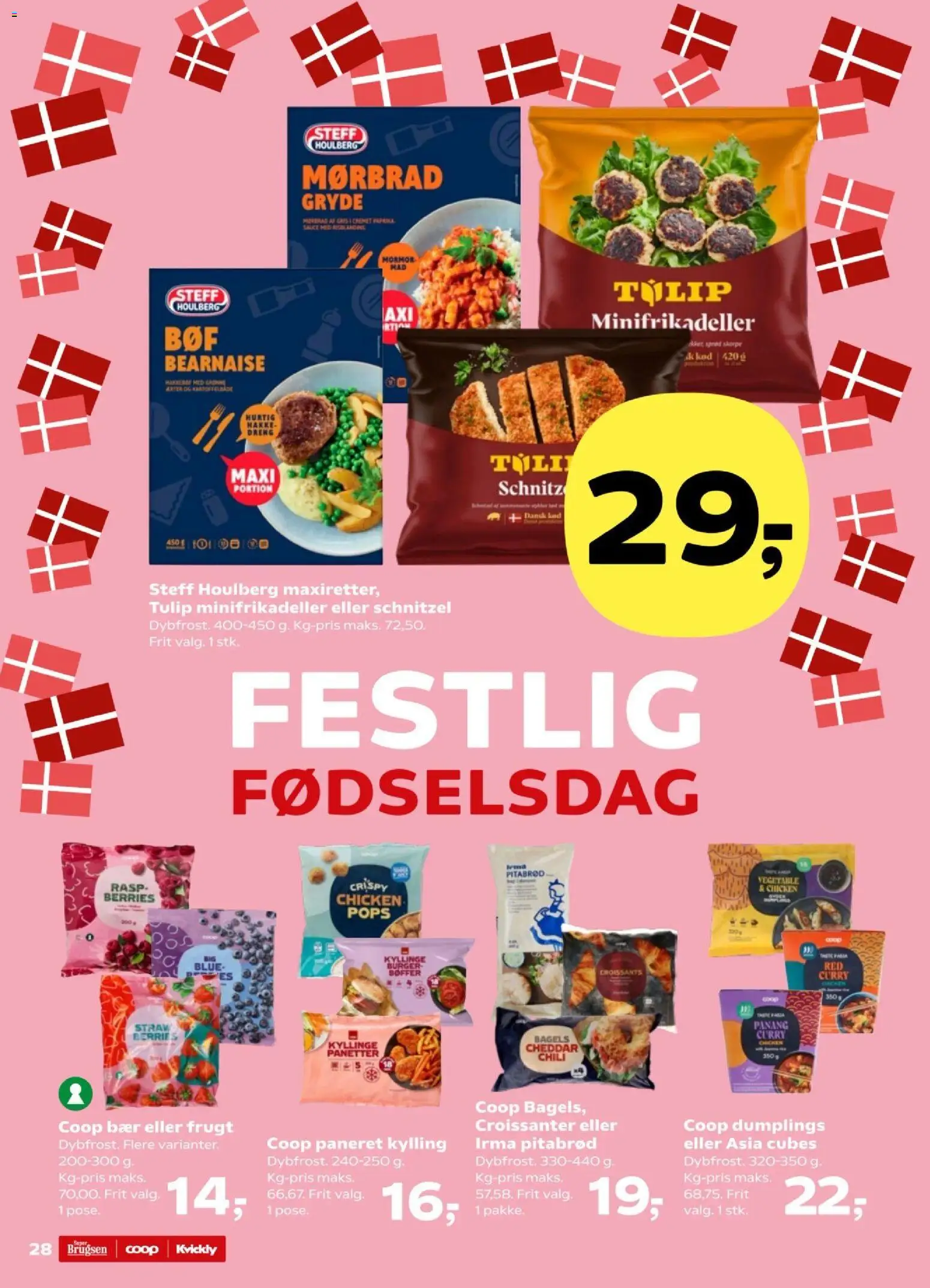 Super Brugsen tilbudsavis – gyldig fra 01.05.2026 | Side: 28 | Produkter: Pitabrød, Croissanter, Cheddar, Rasp