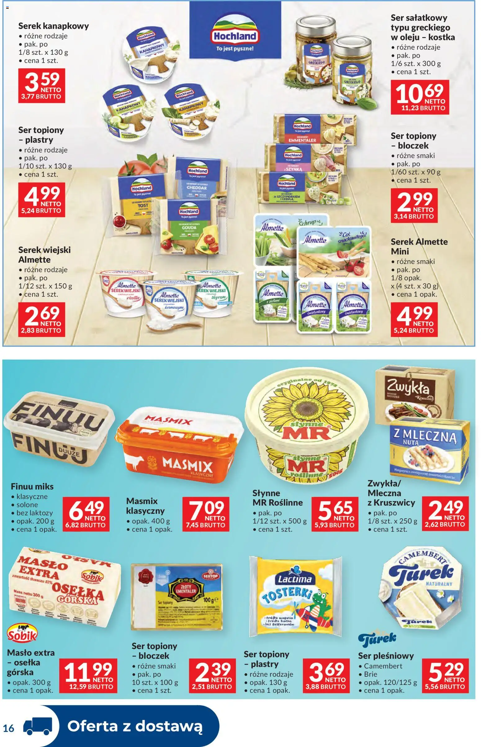 Makro Gazetka - Dystrybucja do sklepów od 09.12.2025 | Strona: 16 | Produkty: Serek kanapkowy, Ser pleśniowy, Bez laktozy, Serek