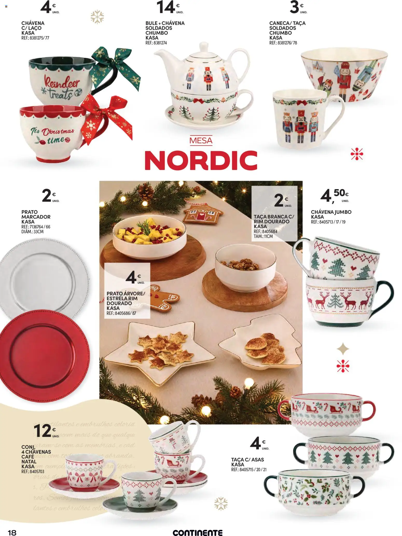 Continente - Natal │ válido de 11.11.2025 | Página: 18 | Produtos: Mesa, Chávenas, Café